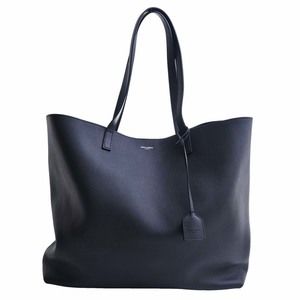Saint Laurent Leather Shopping Bag Tote Bag Black